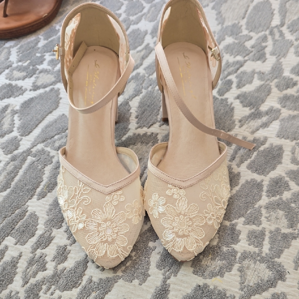 G WESTERLEIGH BRIDAL Elegant Cream Floral Women's Shoes